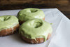 donuts topped with matcha icing
